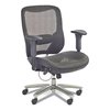 Safco Lineage Big & Tall All-Mesh Task Chair, Supports 400lb, 19.5in. - 23.25in. High Black Seat, Chrome Base 3505BL